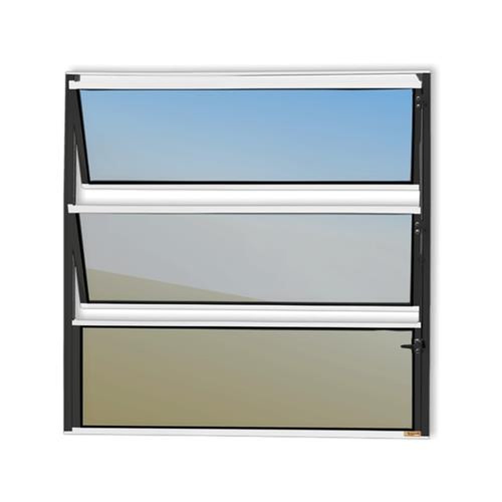 Basculante 60 X 100 Master Vidro Reflex Mix Preto