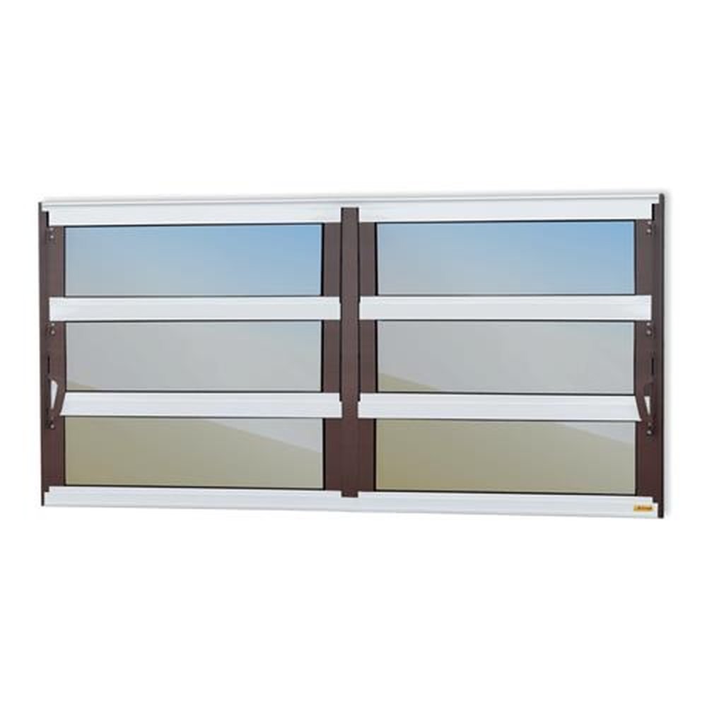 Basculante 2 Seções 60 X 150 Elite Vidro Reflex Mix Corten