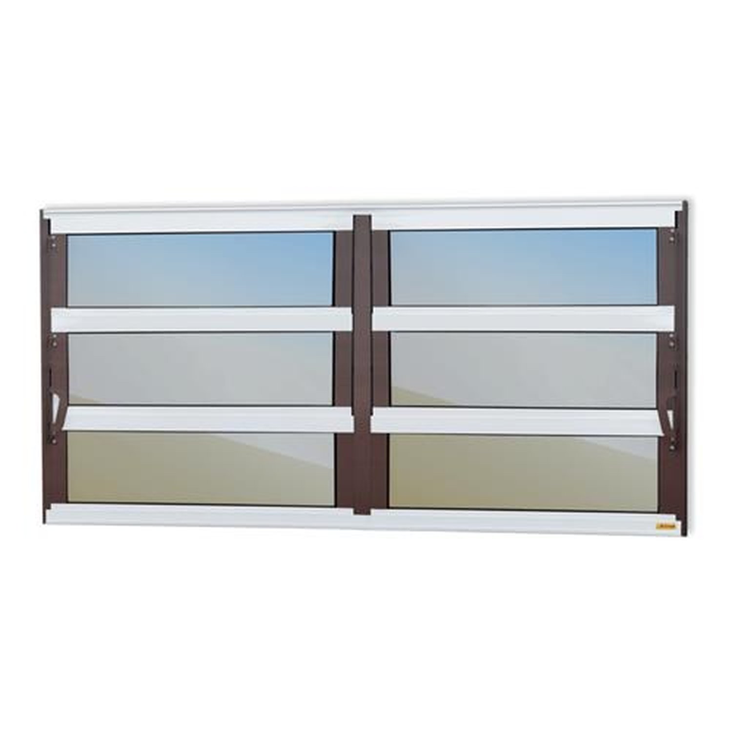 Basculante 2 Seções 60 X 150 Elite Vidro Reflex Mix Corten