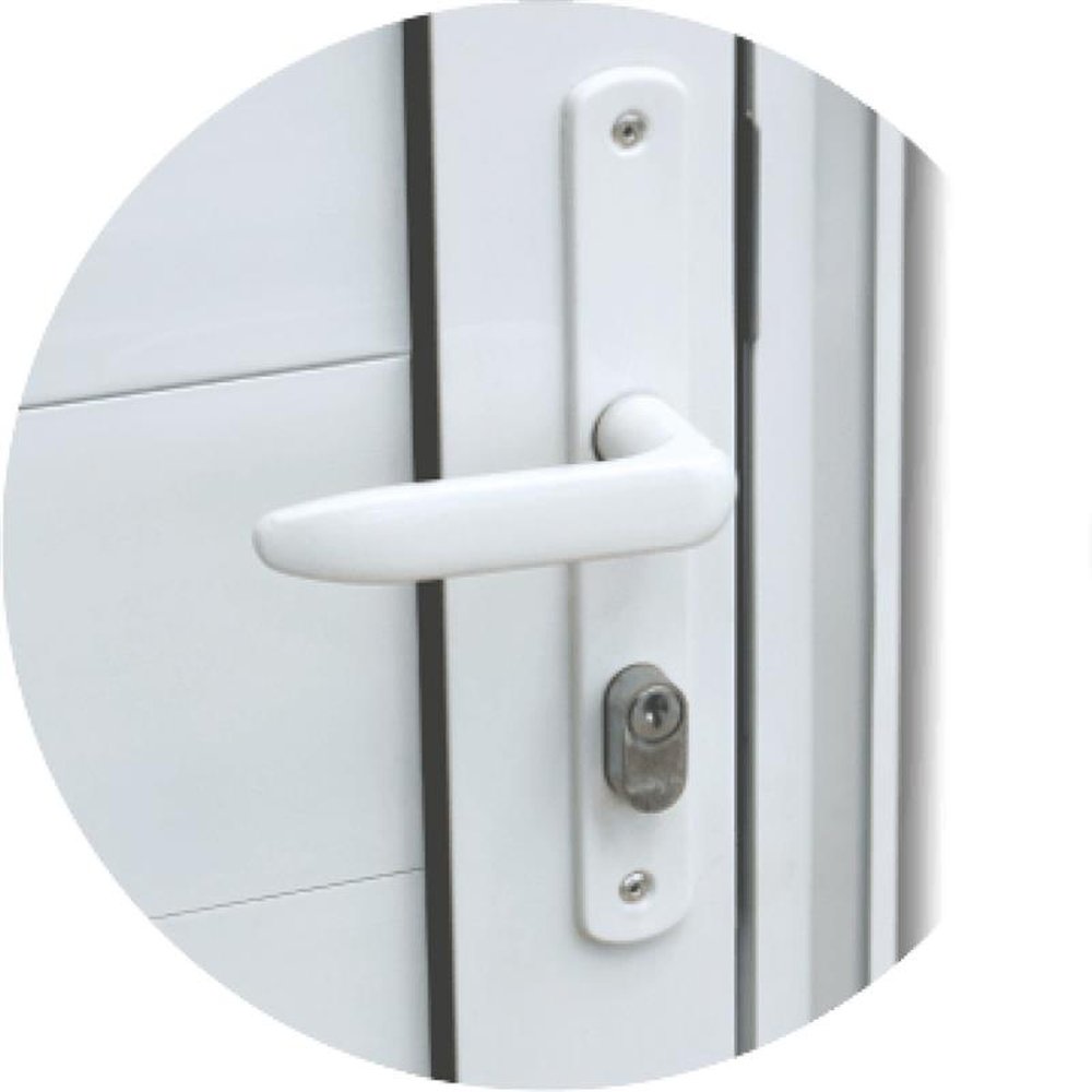 Porta Lambril com Grade 86 Lado Direito Super Vidro Boreal Branco Brilhante
