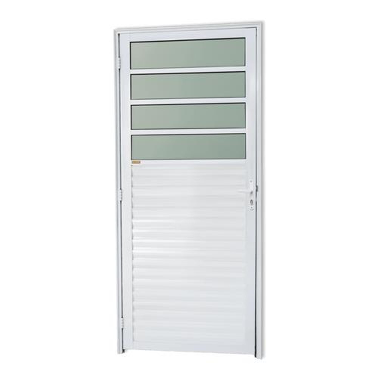 Porta de Cozinha 86 Lado Direito Super Vidro Boreal Branco Brilhante