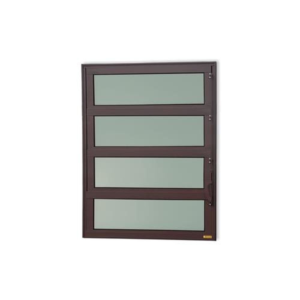 Basculante 80 X 120 Elite Vidro Boreal Marrom Corten