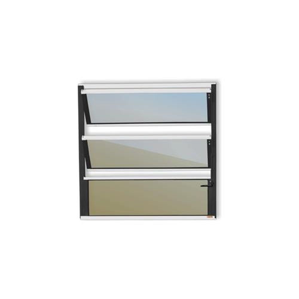 Basculante 60 X 80 Plus Vidro Reflex Mix Preto