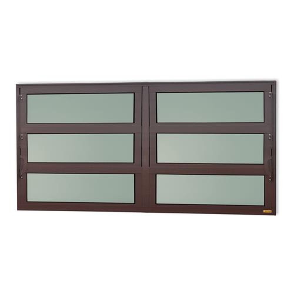 Basculante 2 Seções 60 X 240 Elite Vidro Boreal Marrom Corten