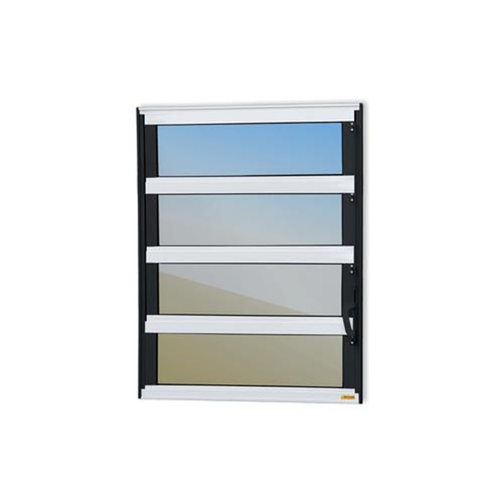 Basculante 80 X 120 Elite Vidro Reflex Mix Preto