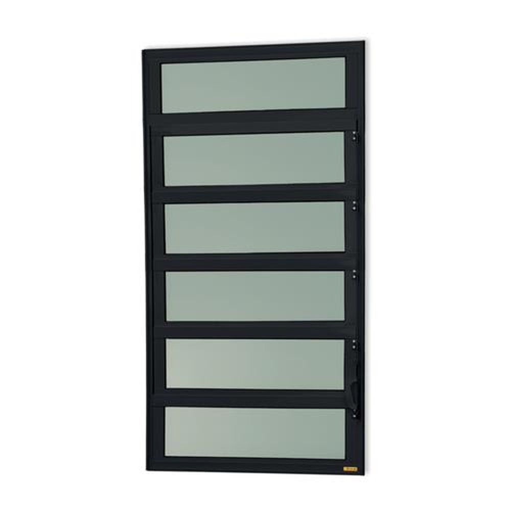 Basculante 120 X 120 Elite Vidro Boreal Preto Acetinado