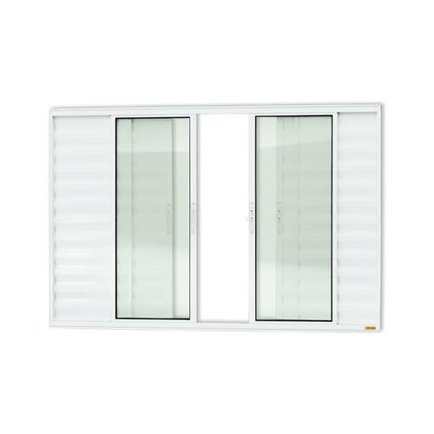Veneziana Confort 6 Folhas 120 X 200 Vidro Liso Branco Brilhante