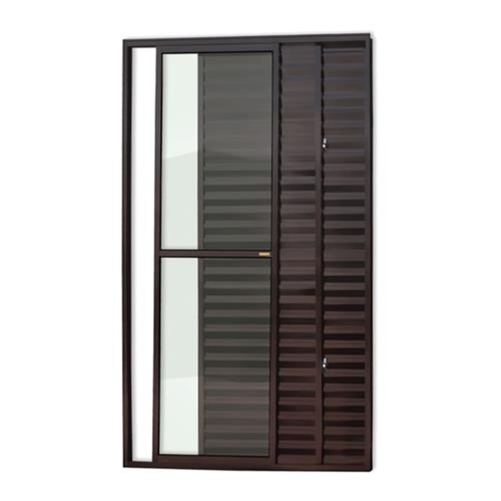 Portabalcao 3 Folhas 210 X 150 Super Vidro Liso Marrom Corten