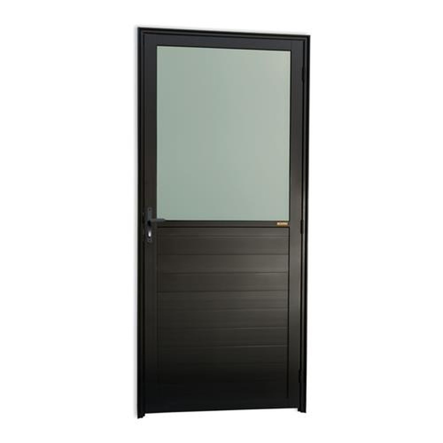 Porta Meia Lambril Meia Vidrao Lado Esquerdo Super Preto Acetinado 80 Vidro Boreal