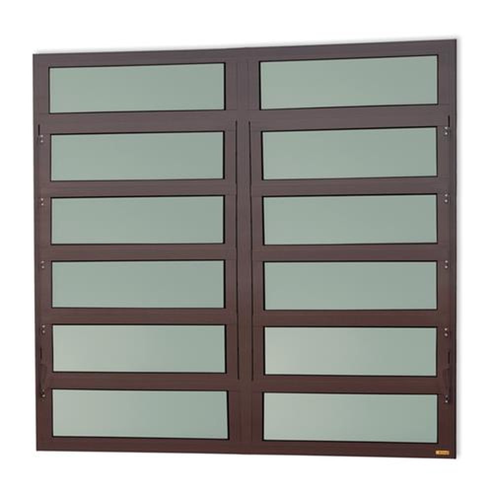 Basculante 2 Seções120 X 200 Elite Vidro Boreal Marrom Corten