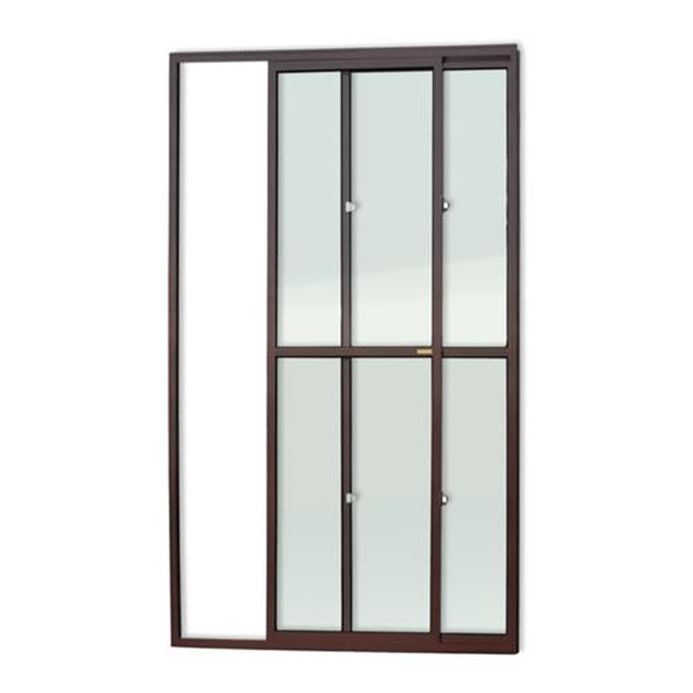 Portabalcao 2 Folhas 210 X 120 Super Vidro Liso Marrom Corten