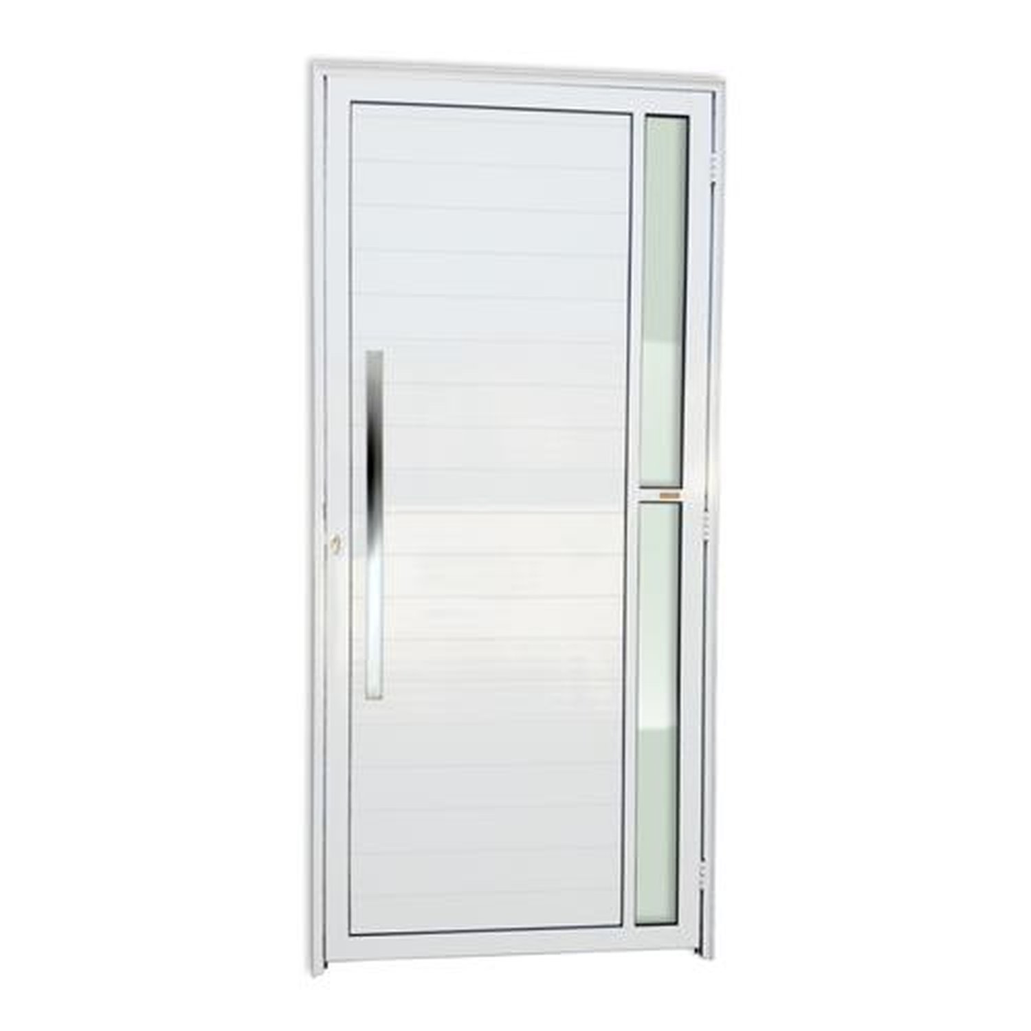 Porta Lambril Visione com Puxador Lado Esquerdo Super Branco Brilhante 90