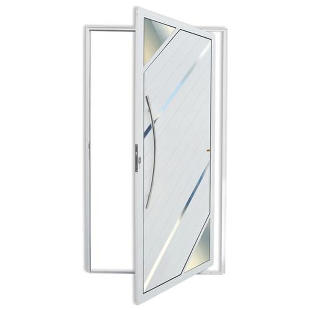 Porta Pivotante Lambril Oasis com Puxador Lado Esquerdo Super Branco Brilhante 120