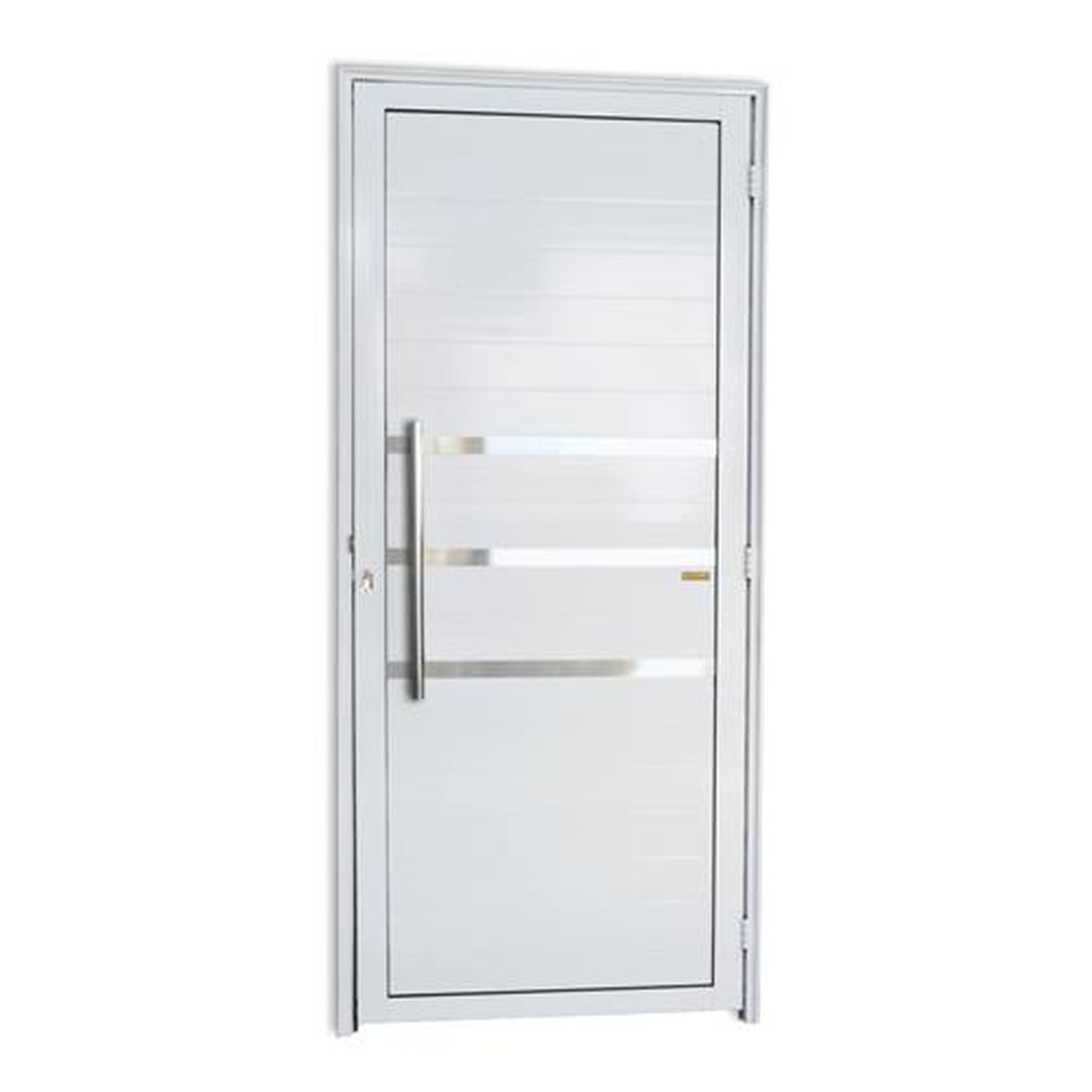 Porta Lambril com Friso com Puxador Lado Esquerdo Super Branco Brilhante 100