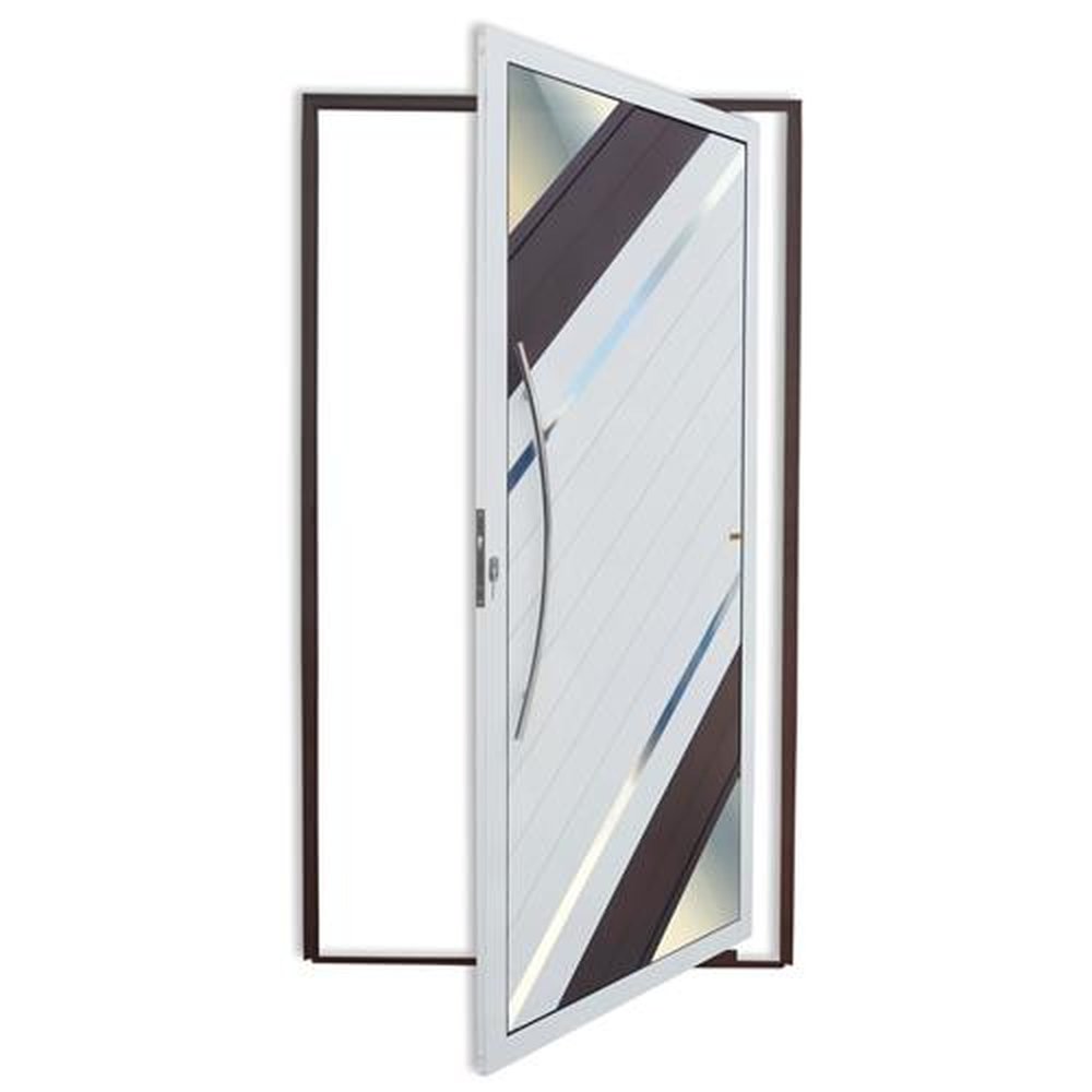 Porta Pivotante Lambril Oasis com Puxador Lado Esquerdo Super Mix Corten 120