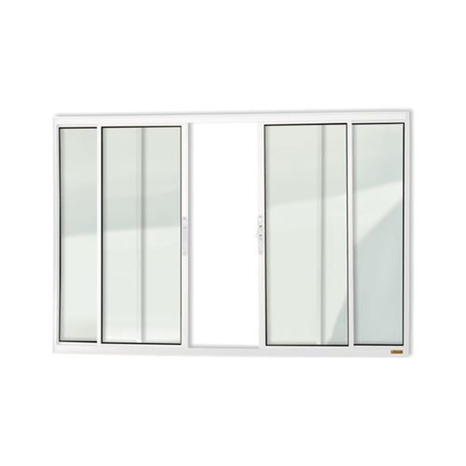 Janela Confort 4 Folhas 100 X 100 Vidro Liso Branco Brilhante