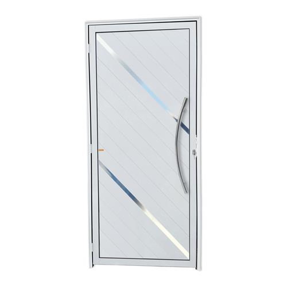 Porta Lambril Duna com Puxador Lado Direito Super Branco Brilhante 100