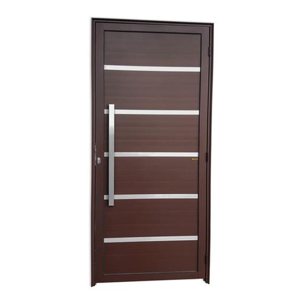 Porta Lambril Premium com Puxador Lado Esquerdo Super Marrom Corten 90