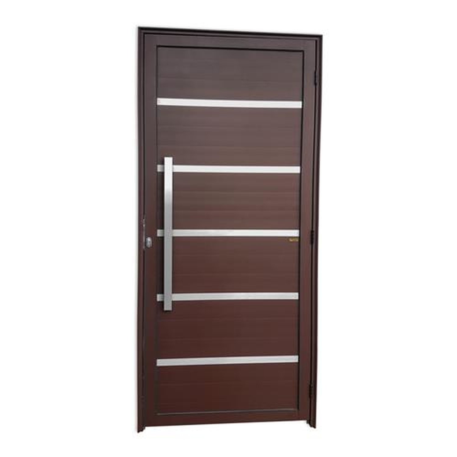Porta Lambril Premium com Puxador Lado Esquerdo Super Marrom Corten 90
