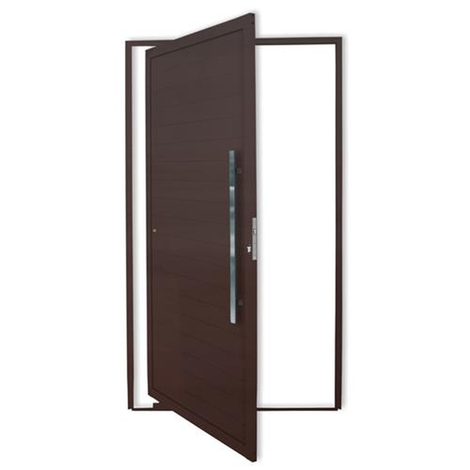 Porta Pivotante Lambril com Puxador Lado Direito Super Marrom Corten 100