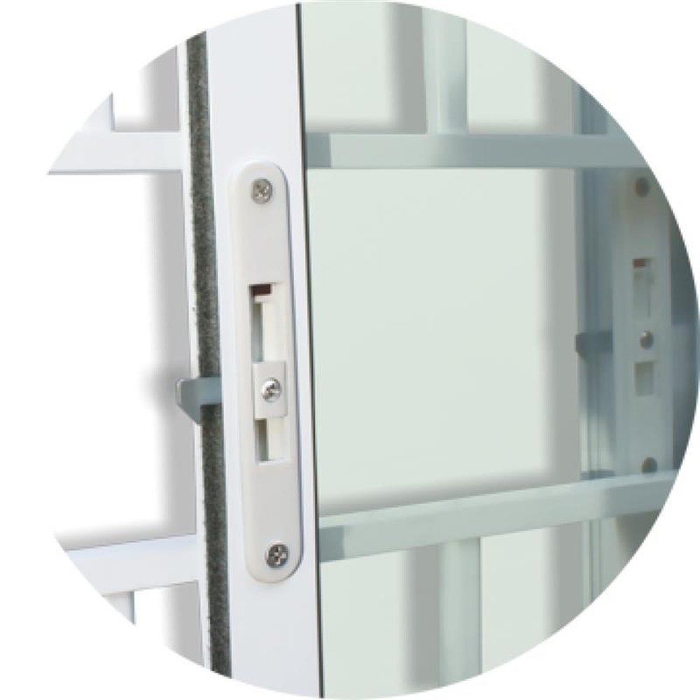 Janela Confort 4 Folhas com Grade 100 X 150 Vidro Liso Marrom Corten