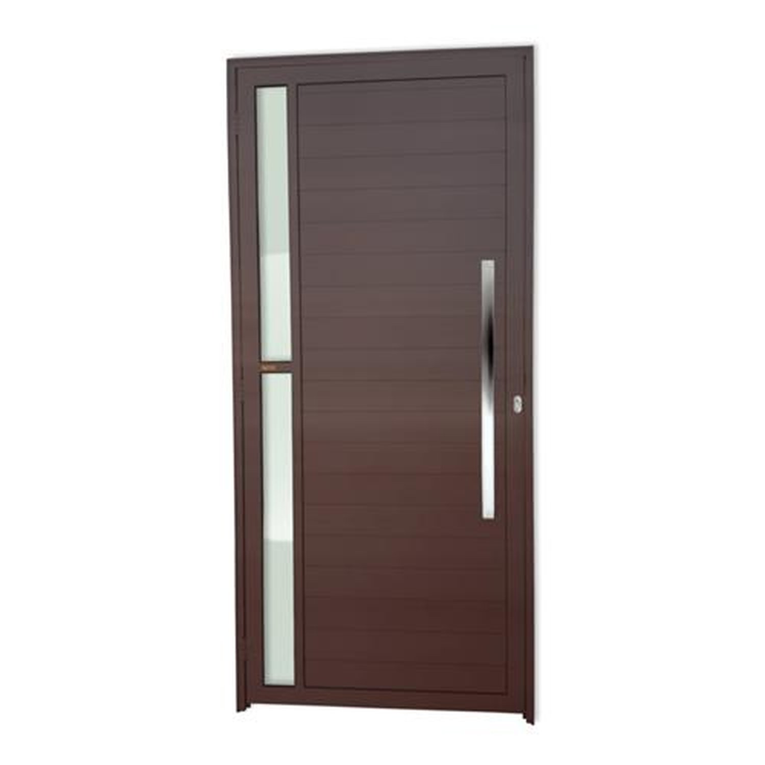 Porta Lambril Visione com Puxador Lado Direito Super Marrom Corten 100