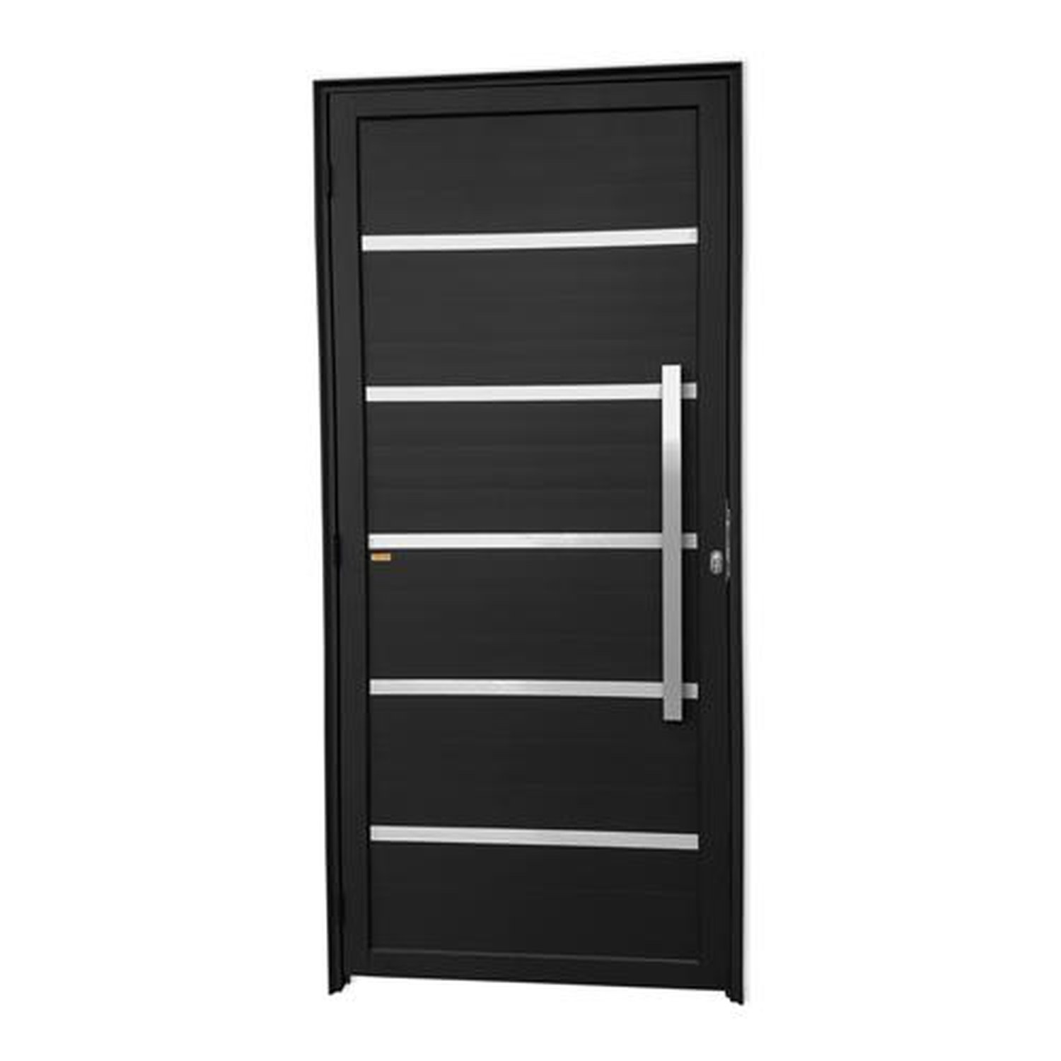 Porta Lambril Premium com Puxador Lado Direito Super Preto Acetinado 90