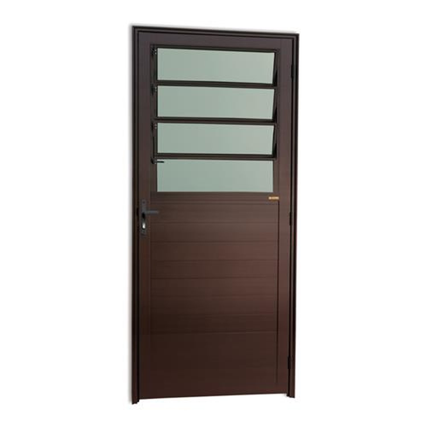 Porta Lambril Basculante 86 Lado Esquerdo Super Vidro Boreal Marrom Corten