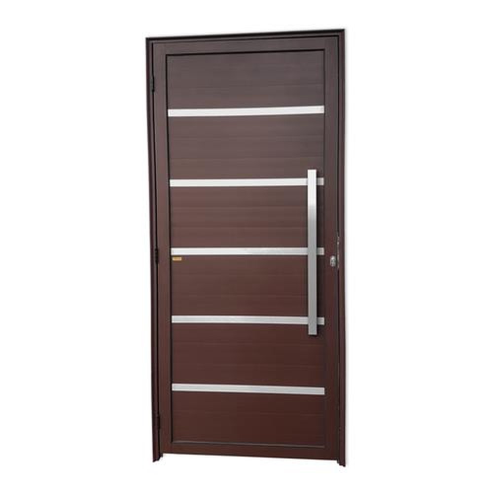 Porta Lambril Premium com Puxador Lado Direito Super Marrom Corten 90