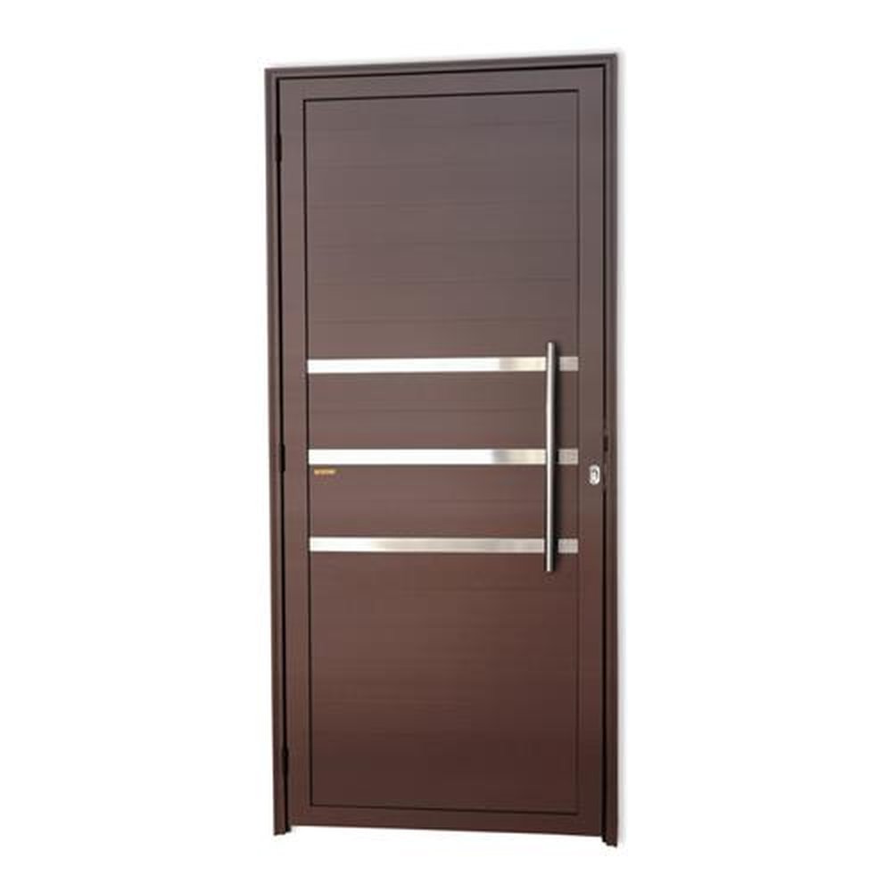 Porta Lambril com Friso com Puxador Lado Direito Super Marrom Corten 100