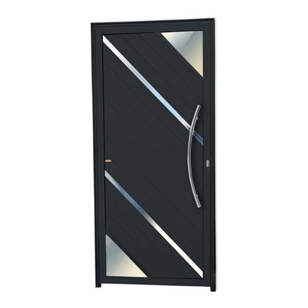 Porta Lambril Oasis com Puxador Lado Direito Super Preto Acetinado 90