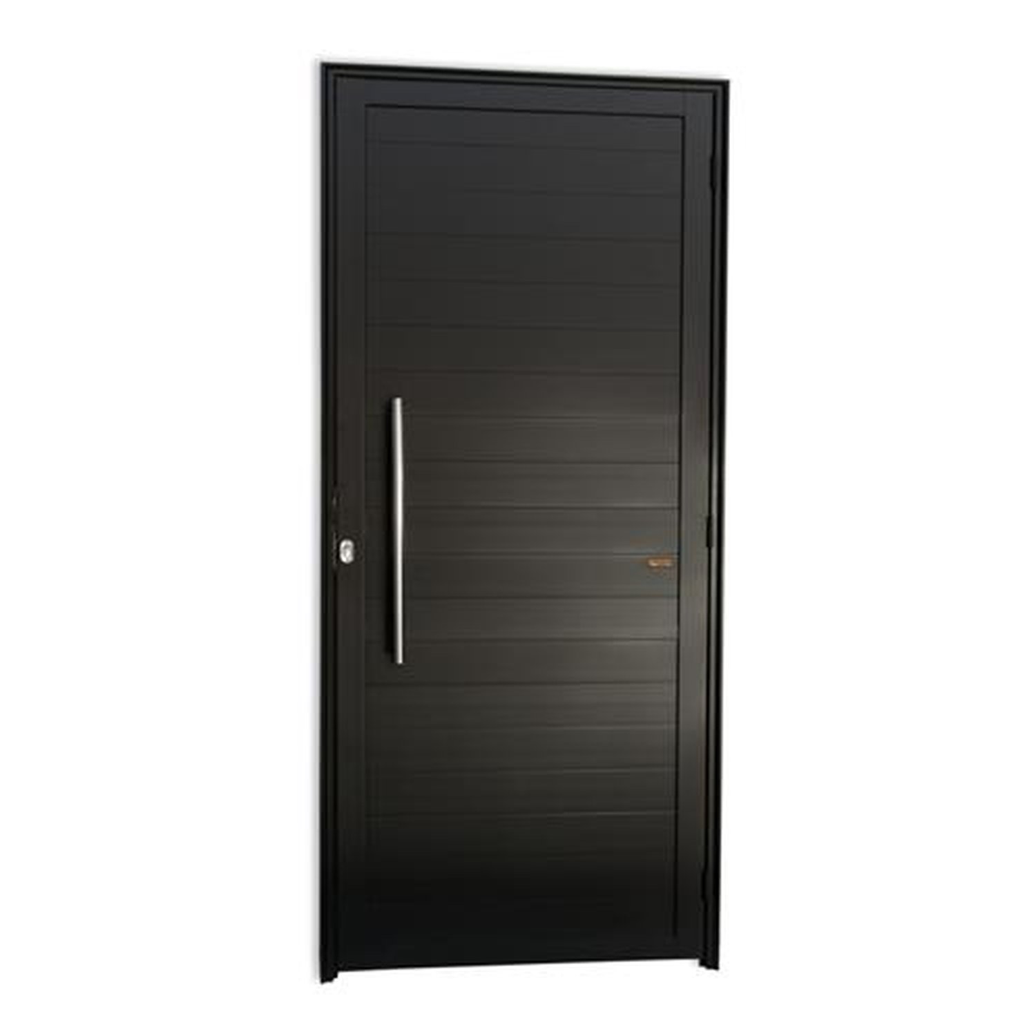 Porta Lambril com Puxador Lado Esquerdo Super Preto Acetinado 100