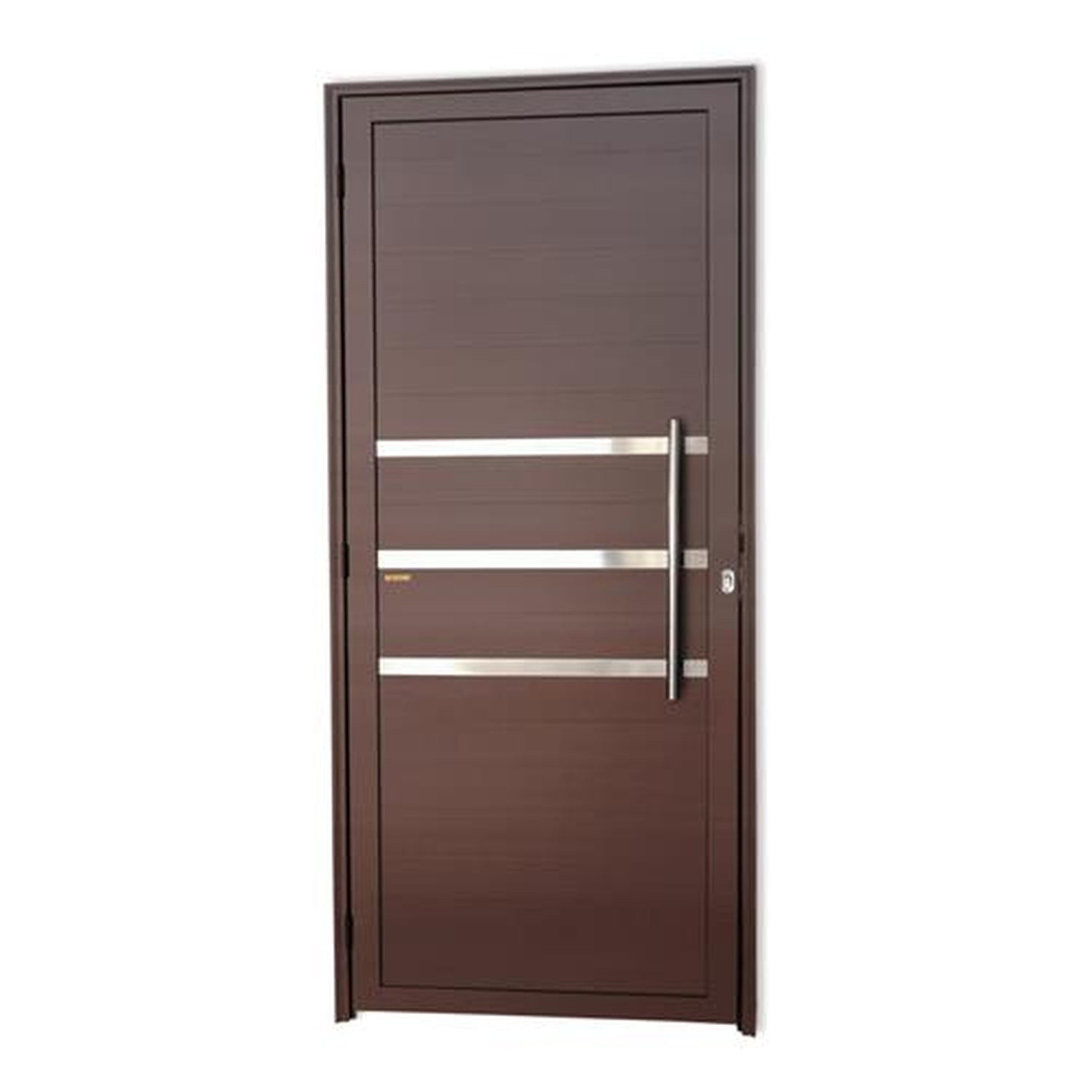 Porta Lambril com Friso com Puxador Lado Direito Super Marrom Corten 90