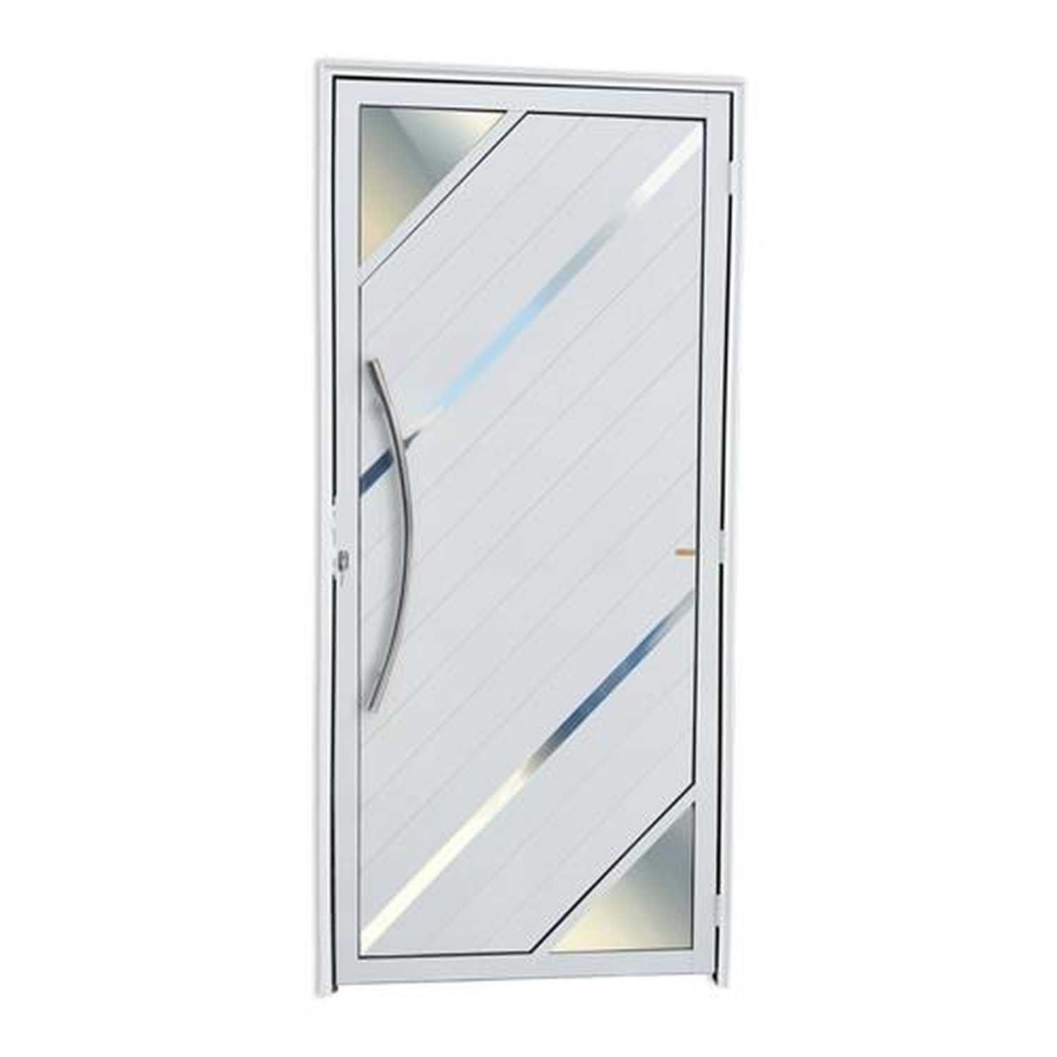 Porta Lambril Oasis com Puxador Lado Esquerdo Super Branco Brilhante 100