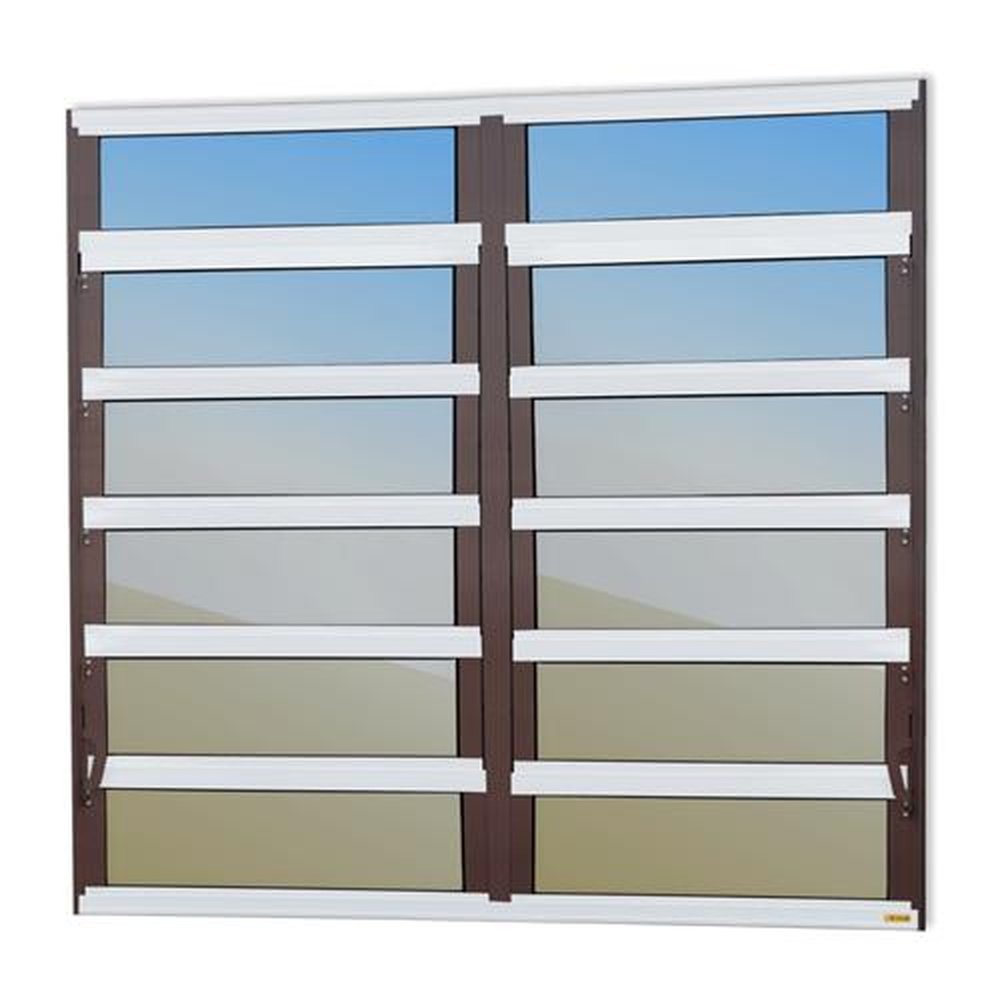 Basculante 2 Seções120 X 150 Elite Vidro Reflex Mix Corten