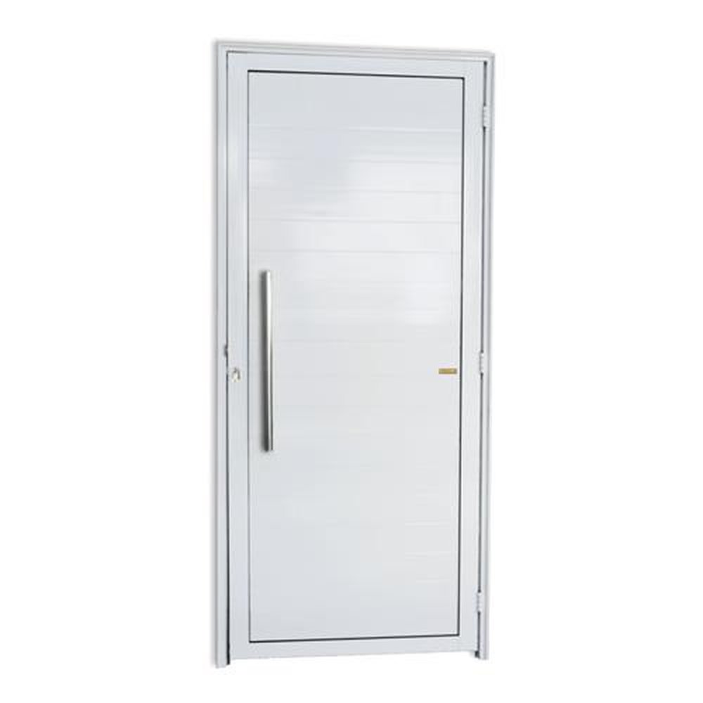 Porta Lambril com Puxador Lado Esquerdo Super Branco Brilhante 80