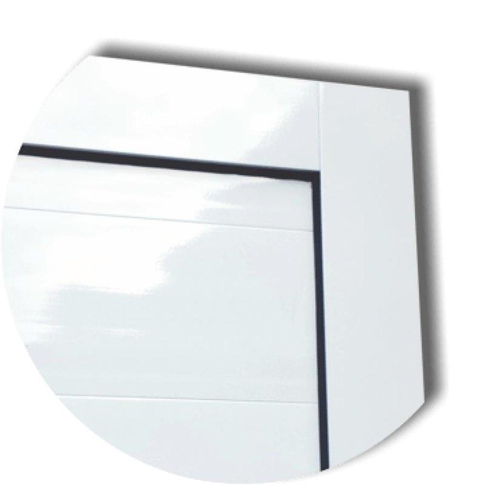 Porta Lambril com Puxador Lado Esquerdo Super Branco Brilhante 80