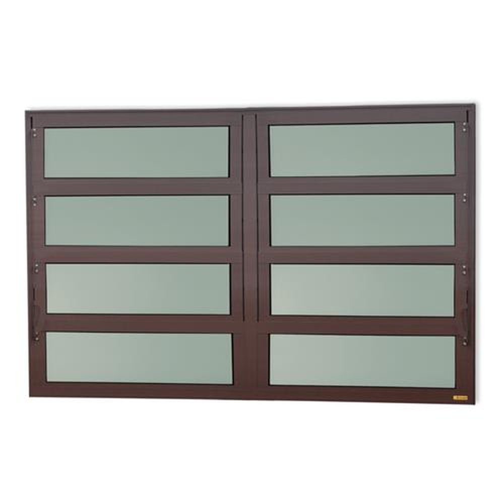 Basculante 2 Seções 80 X 200 Elite Vidro Boreal Marrom Corten
