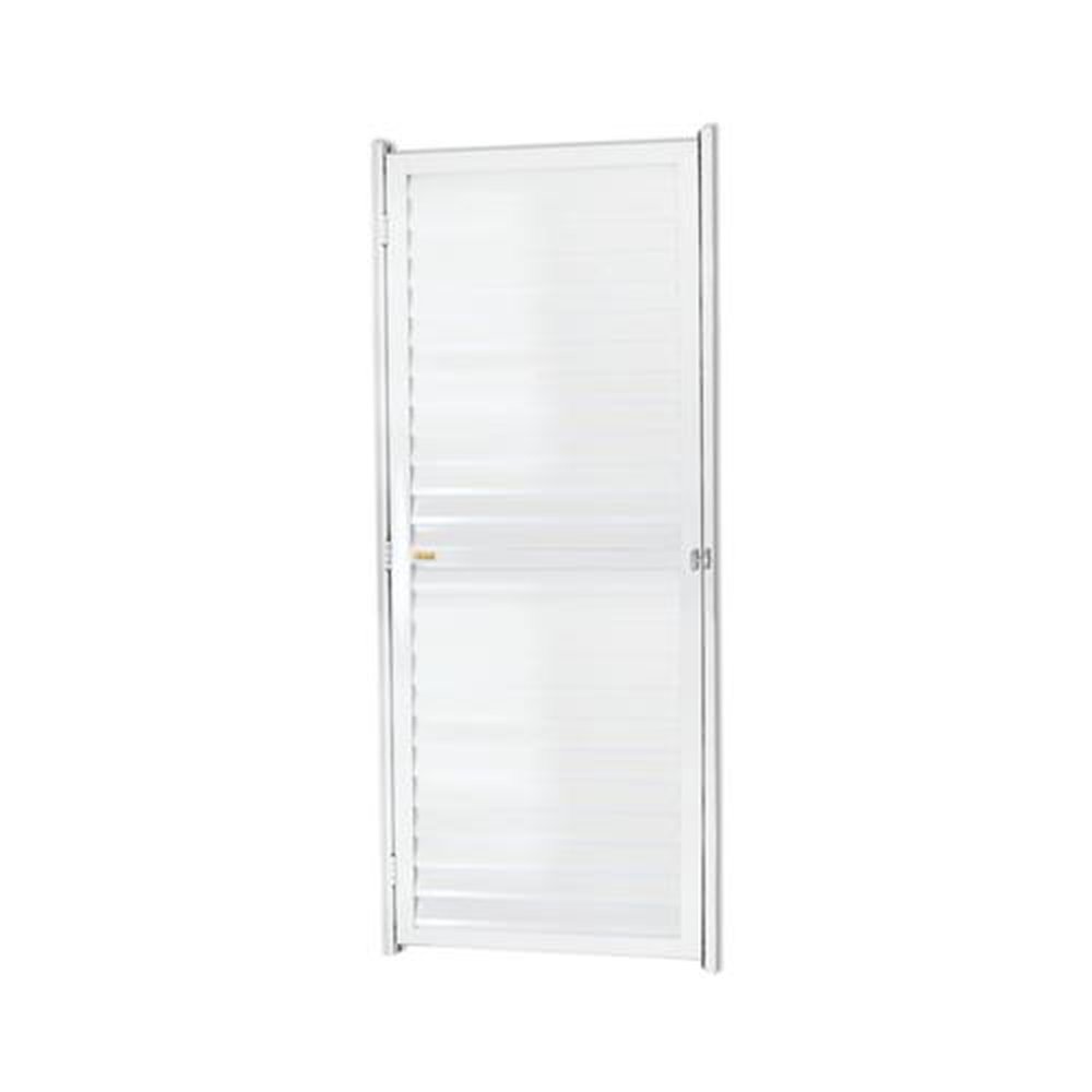 Porta para Banheiro Coletivo 1,80 X 1,02 Lado Direito Branco Brilhante