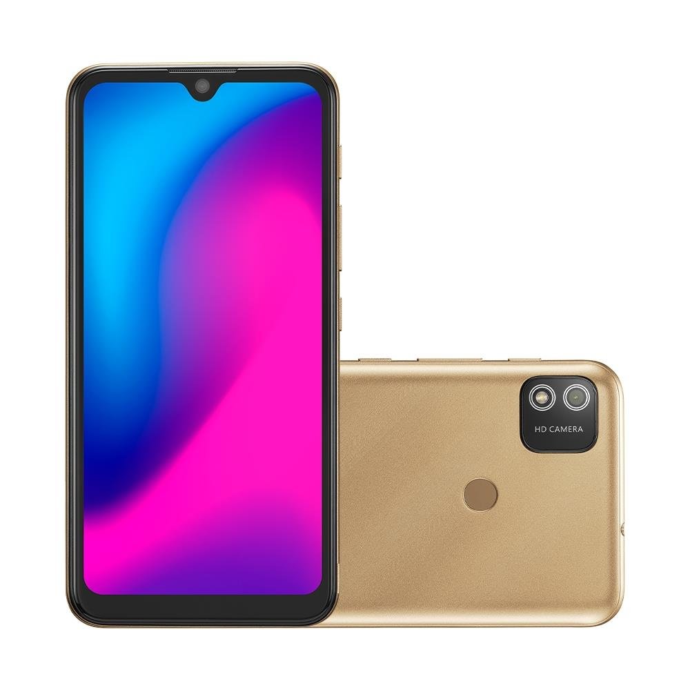 Smartphone Multilaser G 2 4G 32GB Tela HD 6.1 pol. Dual Chip 2GB RAM Camera 8MP + 5MP Android 11 - Dourado - P9155