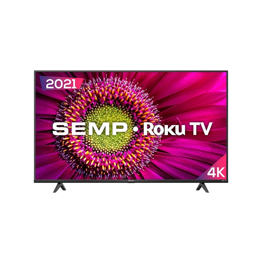 Smart TV 50" LED Semp 50RK8500 4K UHD com Wi-Fi, 1 USB, 4 HDMI, Controle por Aplicativo, 60Hz