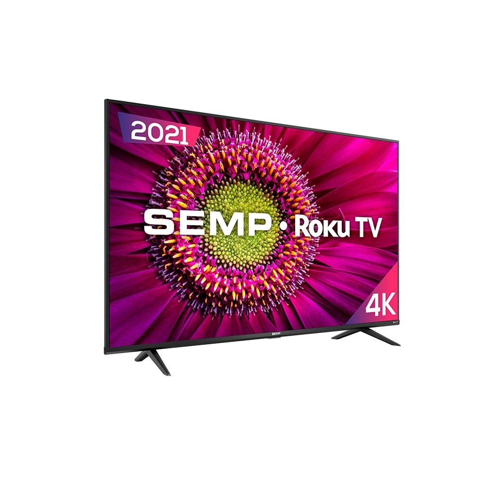 Smart TV 50" LED Semp 50RK8500 4K UHD com Wi-Fi, 1 USB, 4 HDMI, Controle por Aplicativo, 60Hz