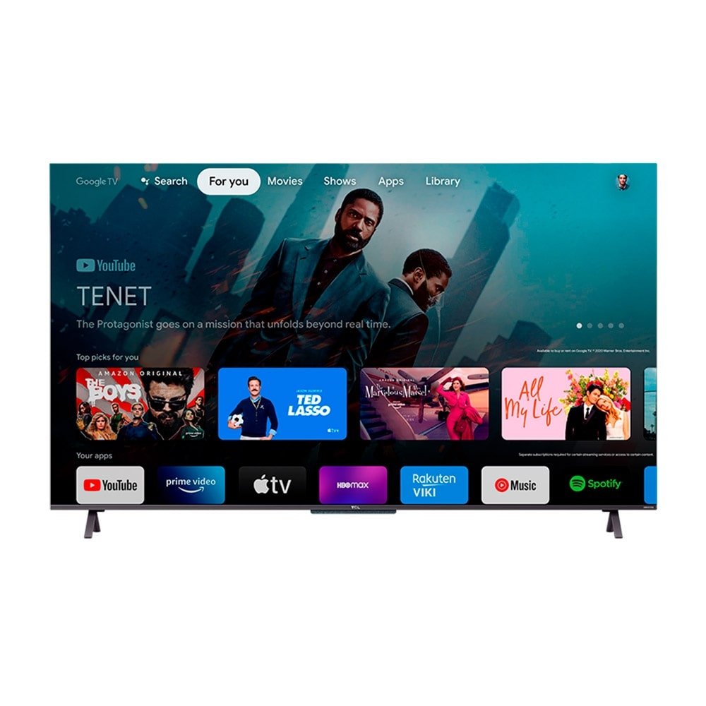 Smart TV 55" QLED TCL 55C725 4K UHD com Wi-Fi, USB, HDMI, Google, 60Hz