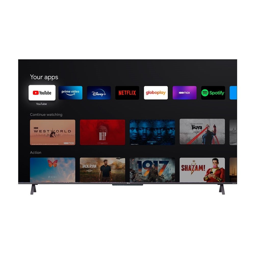 Smart TV 55" QLED TCL 55C725 4K UHD com Wi-Fi, USB, HDMI, Google, 60Hz