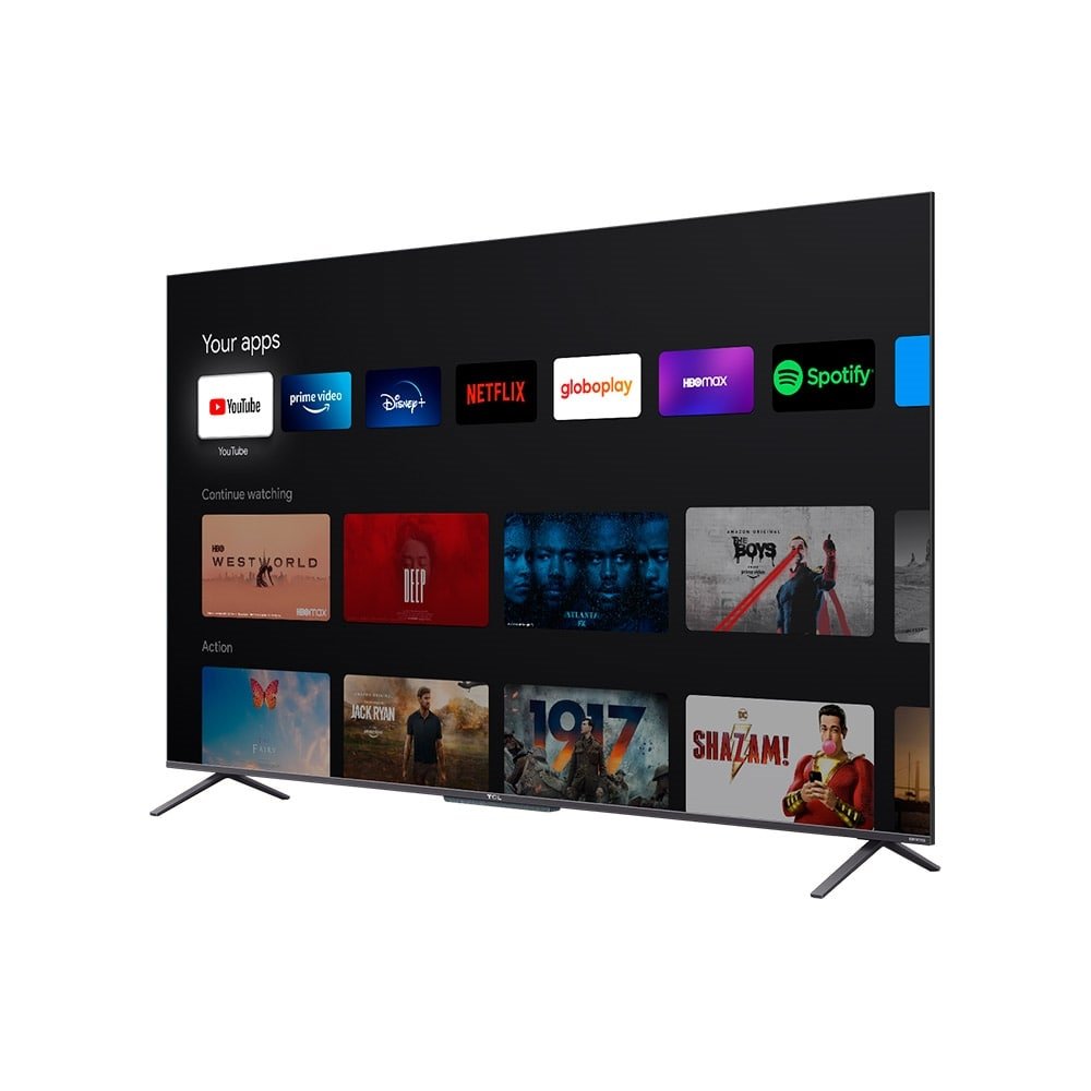Smart TV 55" QLED TCL 55C725 4K UHD com Wi-Fi, USB, HDMI, Google, 60Hz