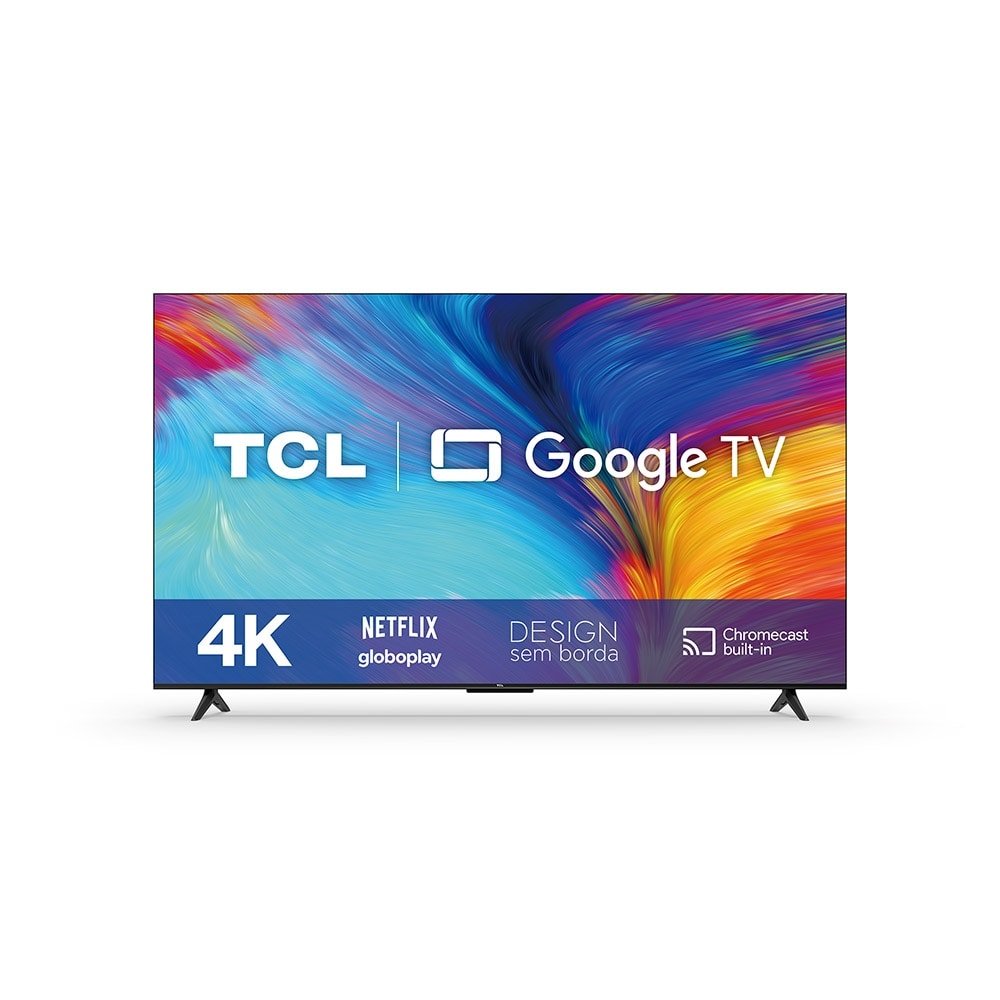 Smart TV 50" LED TCL 50P635 4K UHD com Wi-Fi, 1 USB, 3 HDMI, Google Assistant, 60Hz
