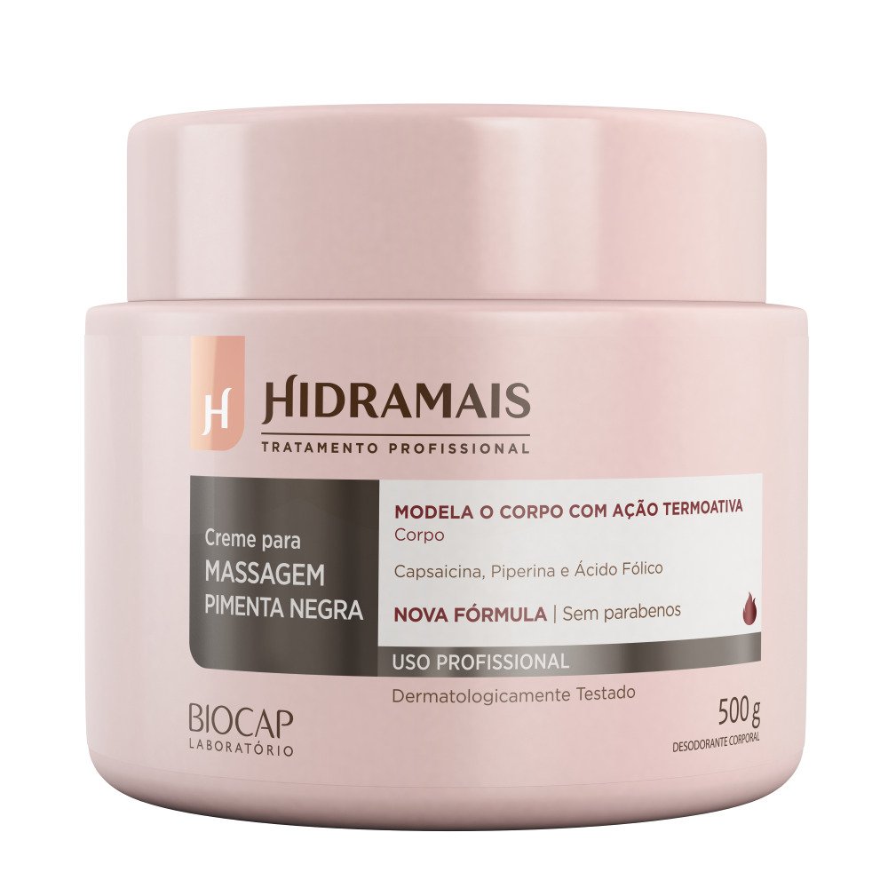 Creme de Massagem Hidramais Pimenta Negra 500 g
