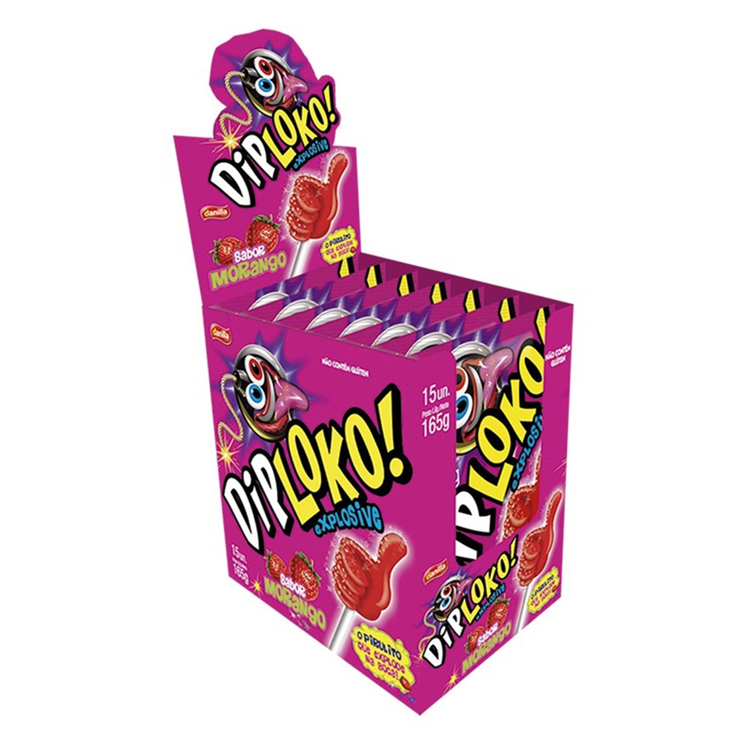 Diploko Boom Like Morango 11g - Embalagem com 15 Unidades