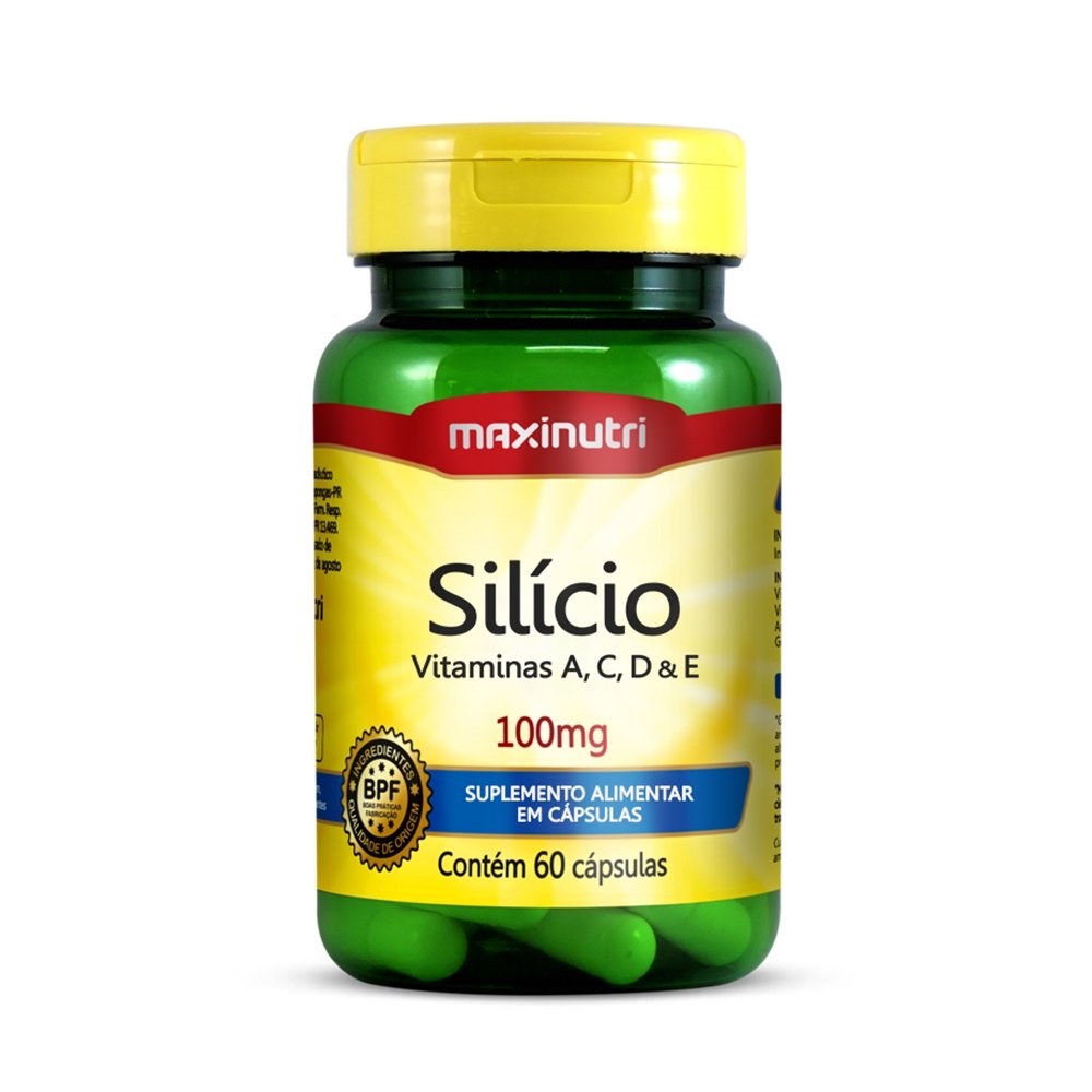 Silicio Quelato 100mg Maxinutri 60 Capsulas