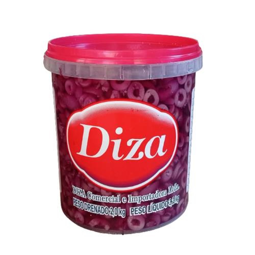Azeitona Preta Fatiada Balde 2kg - Caixa com 4 Unidades